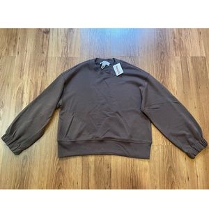 Brown/Gray Magaschoni Pullover Sweater, Size M, NWT